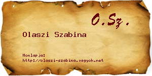 Olaszi Szabina névjegykártya